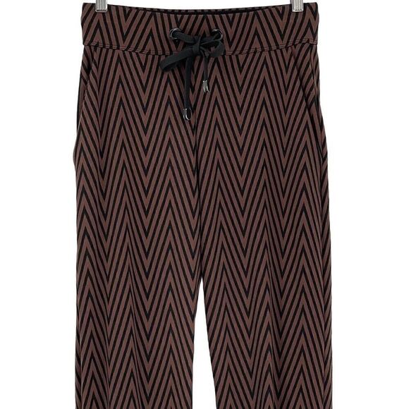 NOLI Vienna Jacquard Jogger Pants Drawstring Pockets Women Small Brown Black - Picture 5 of 11